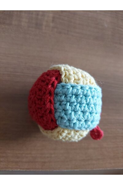 LUBIKO STUDIO El Yapımı Örgü Top (1 Adet )- Eğitici Bebek Oyuncağı Duyusal Ge...