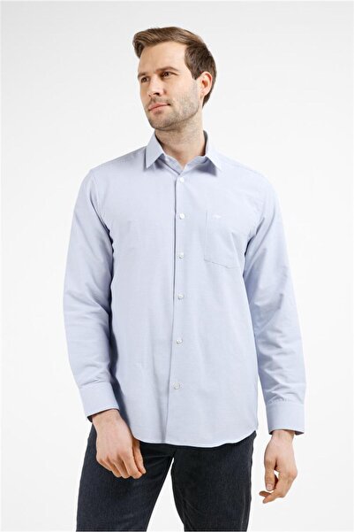 İmza Μπλε ναυτικό πουκάμισο με καρό σχέδιο, σκληρό γιακά, μακριά μανίκια, τσέ...