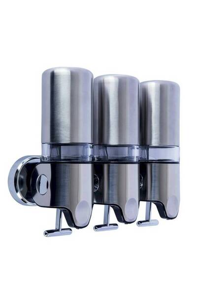 Bocchi Boccni - Sıvı Sabunluk Üçlü 450 ml X3 Mat Paslanmaz Çelik - 3052-0003