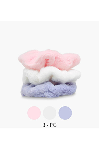 Lifestyle Pack of 3 Faux Fur Hair Scrunchie
