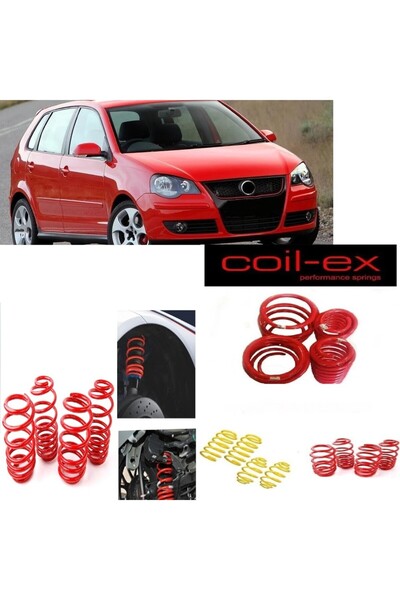 X POWER TUNİNG Vw Polo 9n-9n2 (2002-2008) Uyumlu Coil-Ex 3.5 cm Helezon Spor Yay