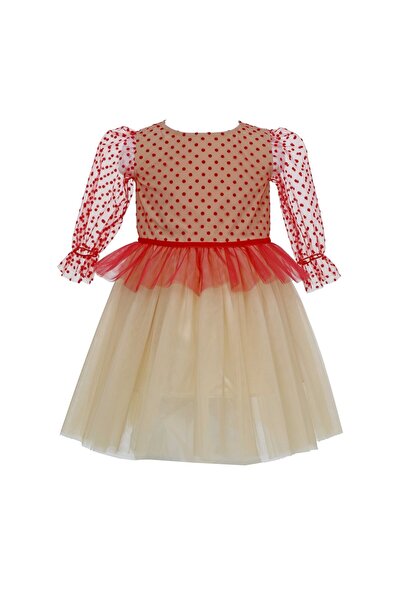 ambar studio ELIANA tulle with dots girls dress