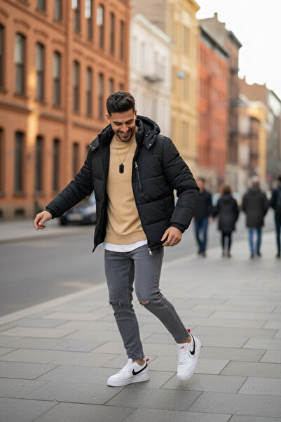 dehaine Men's winter jacket, fur lined, 2333