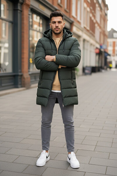 dehaine Men's long, winter, padded jacket, A26