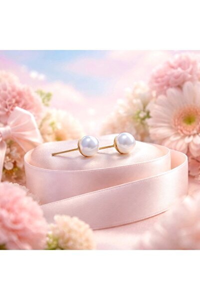 stainless steell Çelik Minik İnci Kadın Küpe