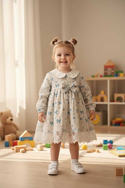 Jolly Joy Etegi Festive Bow Dress 6-18 Months/ Green