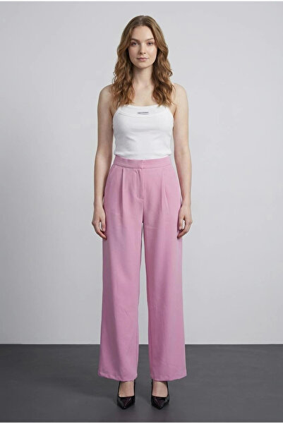 Quzu Wide Leg Trousers Pink