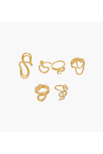 Lifestyle Assorted Gold Tone Ring - Set of 4