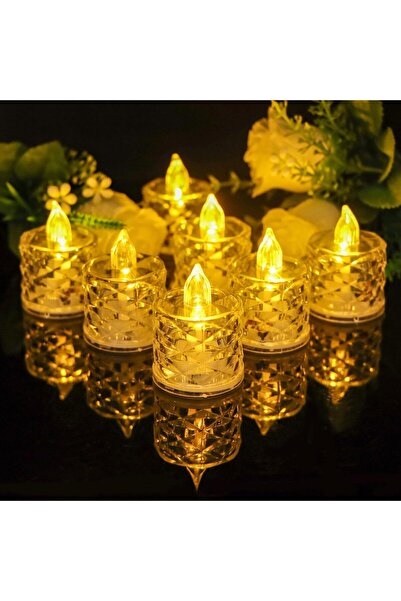 Pomefar 24Pcs Flameless Candles Lights, Ramadan Decorative Smokeless Transpar...
