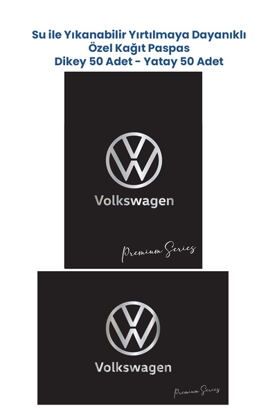 BALKAN AMBALAJ Suya Dayanıklı Yıkanabilir Volkswagen Dikey 50 Yatay 50 Oto Pa...