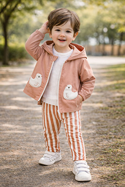 NURTOPU Boy's and Baby's Suit 3-Piece Seasonal Linen Fabric Cotton Thin Seasonal