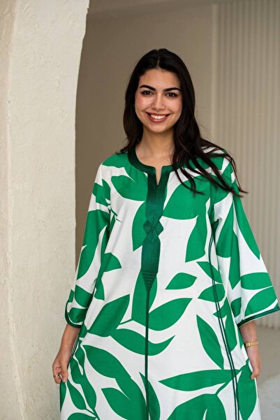 AFandina جلابية النسيم الملون أناقة بسيطة بتفاصيل ملفتة SM - 67