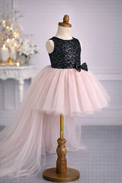 İkrabutikbursa Girls' Tail Dress Graduation Dress, Girls' Evening Dress