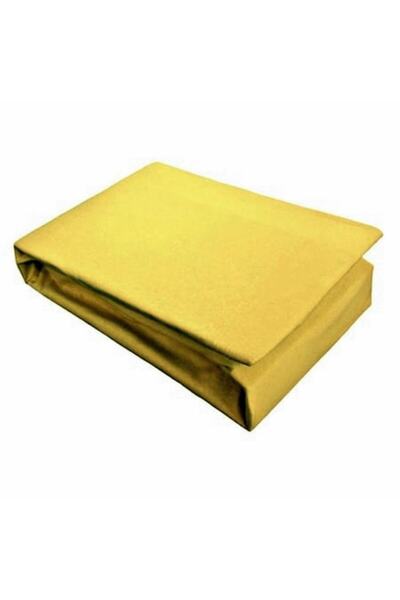 Pucioasa Bed Cover Set with Elastic and 2 Pillowcases, Cotton, 160x200, Yellow