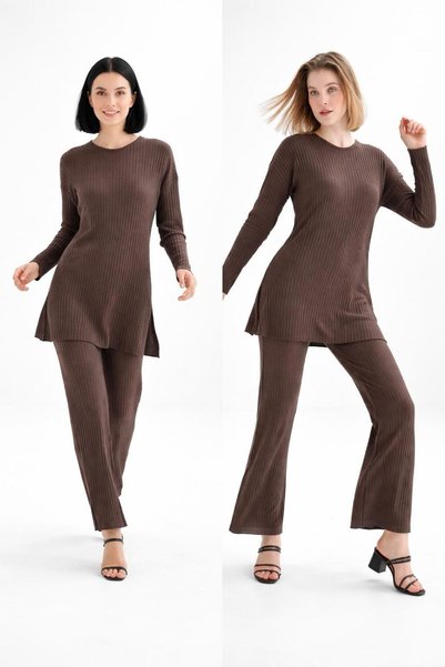 new ats Set camisole cu nervuri duble
