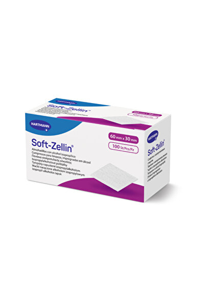 Hartmann Soft-Zellin – 70% isopropyl alcohol swabs for skin cleaning and disi...