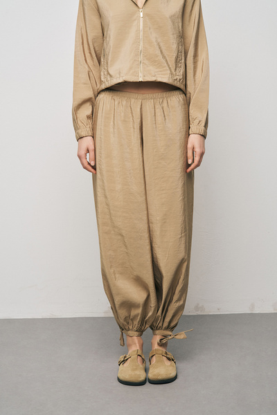 Orfeo Negro Γυναικείο παντελόνι Comfort με λεπτομέρεια δεσίματος στο τελείωμα...