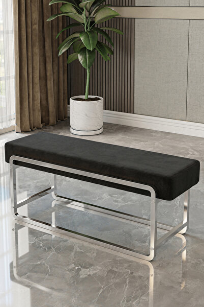 baresmu Sora Modüler Bench – Baby Face Kumaş, Demonte, Krom Metal Ayaklı Mode...