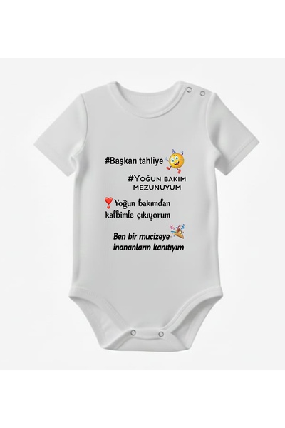 venüsdijital Premature Baby Discharge Printed Bodysuit