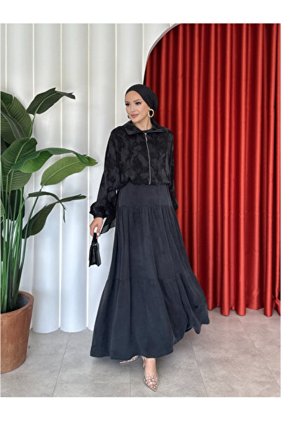 GK İpek Cupra Ceketli Elbise Takım