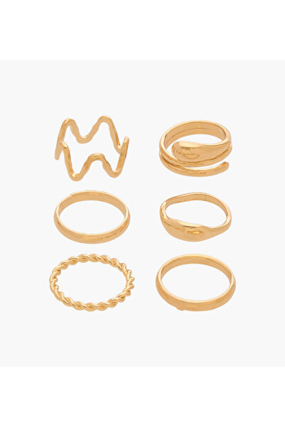 Lifestyle عبوة من 6 حلقات معدنية متنوعة