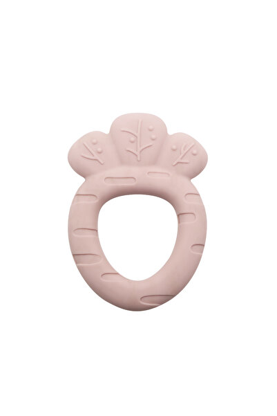 Zenva Silicone baby teething ring, toy, carrot, Pink