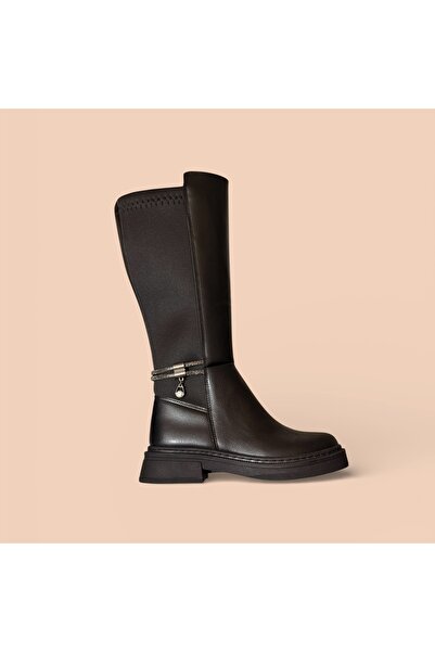 Jarrox Lara Stretch Conch Stone Accessory Detailed Rubber Sole Women's Boots