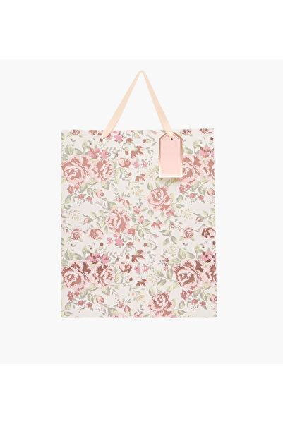 Lifestyle Floral Print Paper Gift Bag - Large