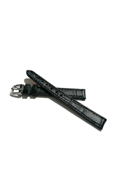 FADO Genuine Leather Watch Band Compatible with Every Hour Black 12 mm (415)