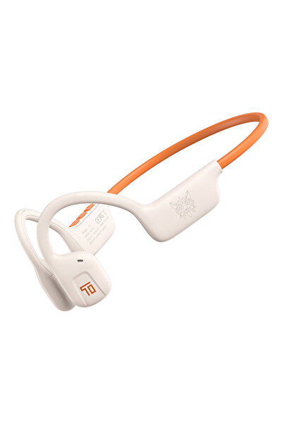 Onikuma Căști wireless T37 TWS, Bluetooth 5.3, 10 ore de redare, alb/portocaliu