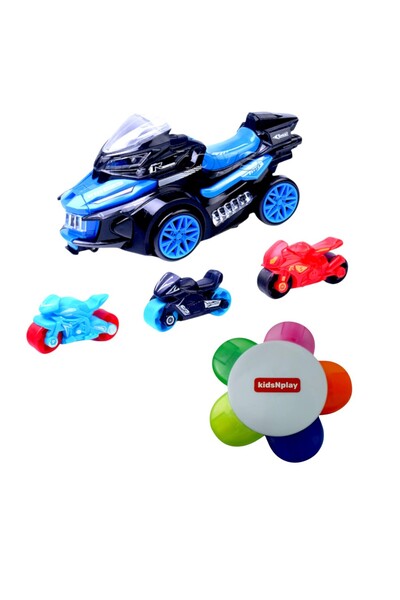OEM Moto toy with 3 mini moto launchers, sound/light effects, 3 years+, 22x10...