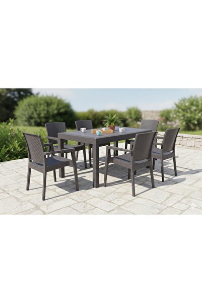 Mandella Show Rattan 90 x 150 masa takımı