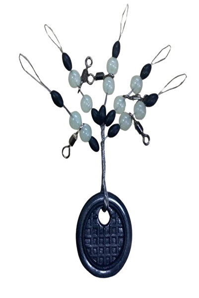 sr sazanrig Fırdöndülü Glow Boncuklu Large Stoper 10'lu Paket