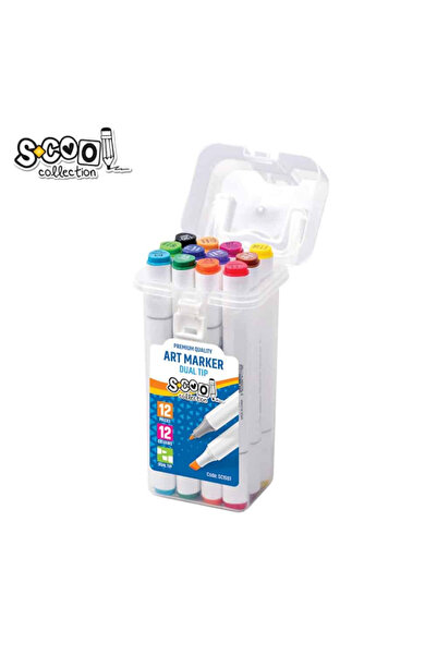 OEM Set Markere Cu 2 Capete, 3-6mm, 12 cul/set - S-COOL