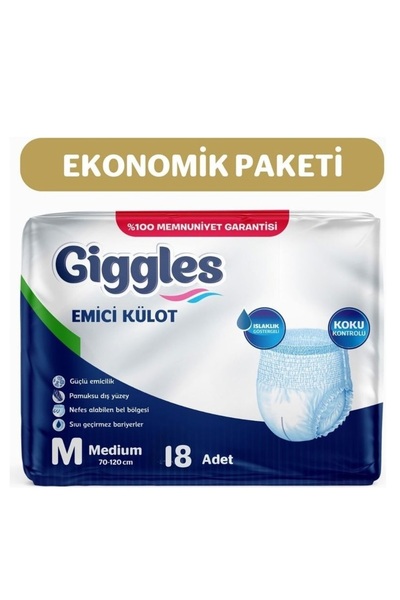 giggles Yetişkin Emici Külot Medium 2 Paket (18 Adet)