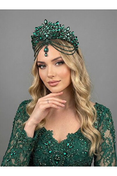 Magic Tiara Kristal Taşlı Işıltılı Gelin Tacı – 8 Renk Seçeneğiyle Göz Alıcı ...