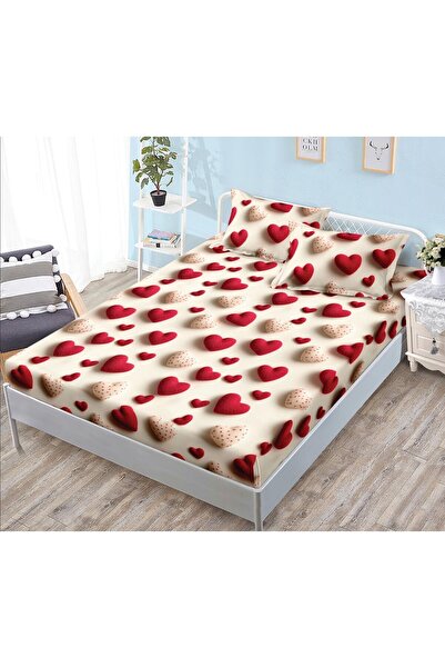 Casa de Vis Fitted sheet with elastic + 2 pillowcases, 160/200, Online, JE-23