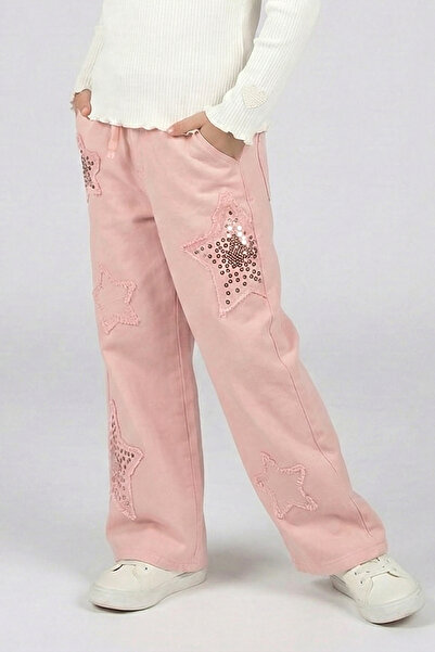 Dmb Pantaloni din denim cu broderie stea pentru fete