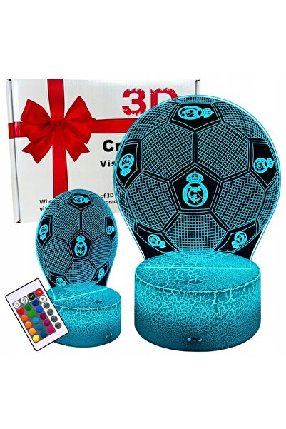Other Lumină de noapte Real Madrid pentru copii, cu telecomandă 3D, 16 LED-uri