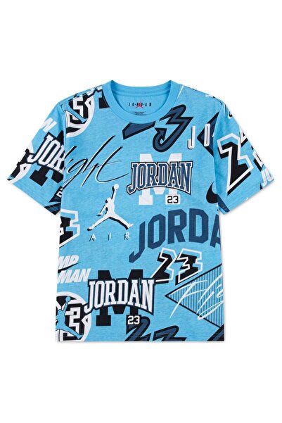 Nike Tricou albastru Jordan Mj Dynasty Aop pentru băieți