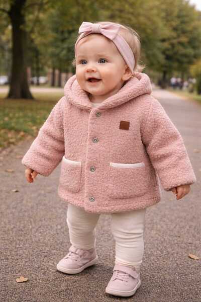 kidsense Muslin Lining Detailed Welsoft Plush Baby Coat