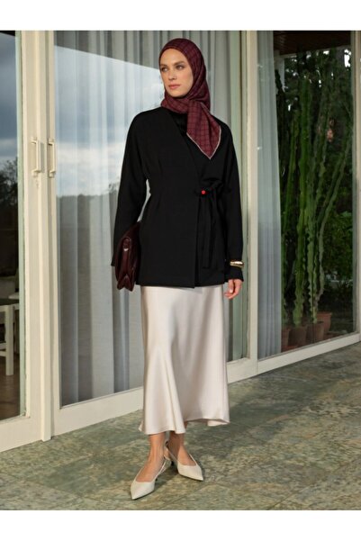 Refka Belted Side-Tie Jacket - Black -