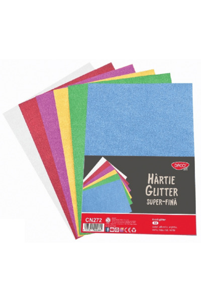 daço Hartie Glitter super fina set6 DACO CN272