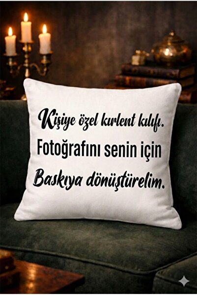Kişiye Özel Baskılı Kırlent Kılıfı Yumuşak Çift Taraflı Dijital Baskı 43x43 Tekli