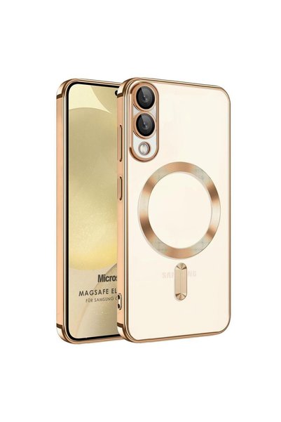 Microsonic حافظة سامسونج جالاكسي S25 إيدج ماج سيف الفاخرة المطلية بالذهب