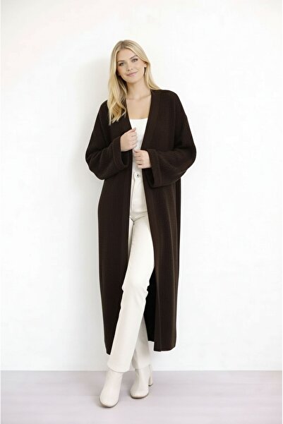 MAMAYAGA Maxi Length Long Sleeve Sporty Stylish Knitwear Cardigan Jacket Suit...