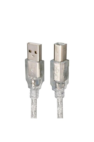 S-LINK SL-U2007 7 Metre USB2.0 Yazıcı Kablosu Şeffaf Kalın Örgülü Yazıcı Ve T...