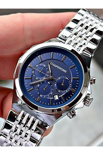 Chaperone Gümüş Renk Fonksiyonlar Aktif Orjinal Çelik Kordon Erkek Kol Saati ...