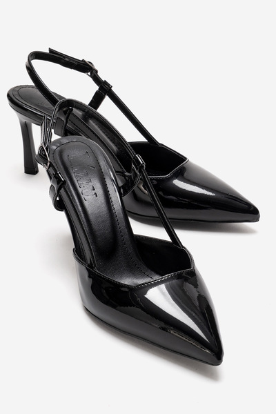 Lizzu Women's Pointed Toe Open Back Low Heel Shoes Cone