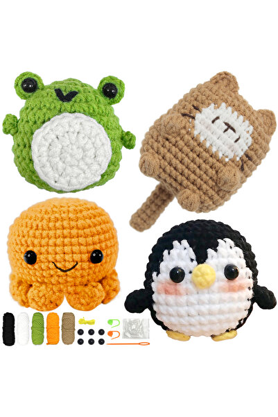 Choice1 مجموعة تطريز حيوانات صفراء فاتحة للمبتدئين، مجموعة تطريز للمبتدئين، م...